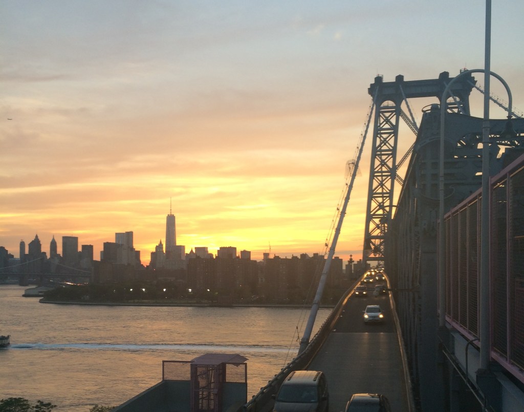 sunset, Williamsburg-Bridge, new-york, 